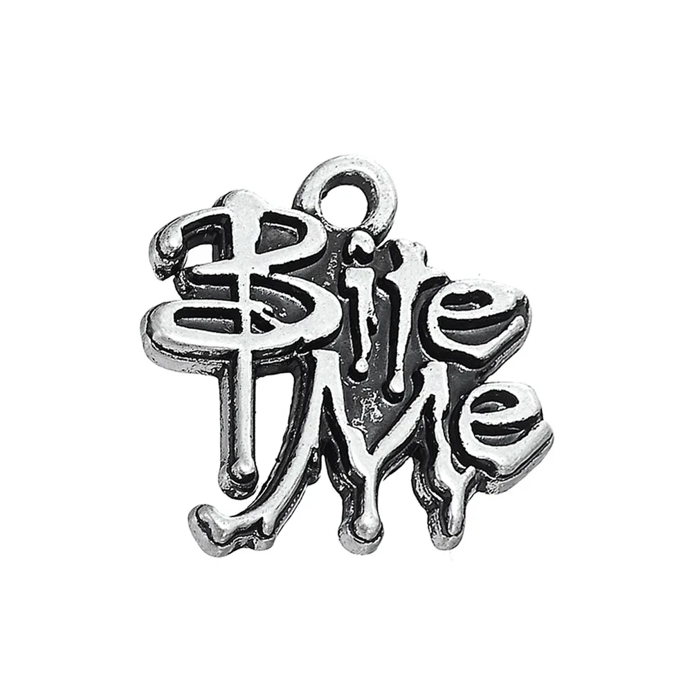 10 шт. Подвески Bite Me 17 5x17 4 мм античный серебряный кулон для изготовления ювелирных