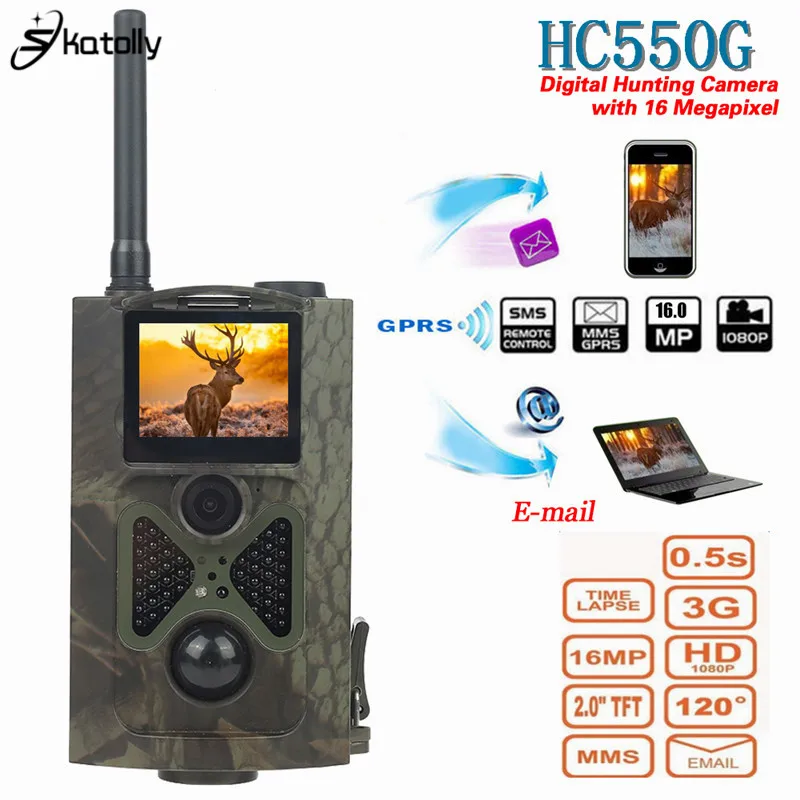 

3G MMS Email SMS Trail Hunting Camera 16MP 1080P Night Vision Wild Cameras Scouting IR Wildlife Hunter Surveillance