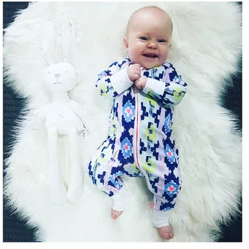 

Autumn Baby Boy Clothes Girl Romper Casual Leaves Print Infant Long Sleeve Zipper Jumpsuit Costumes Winter