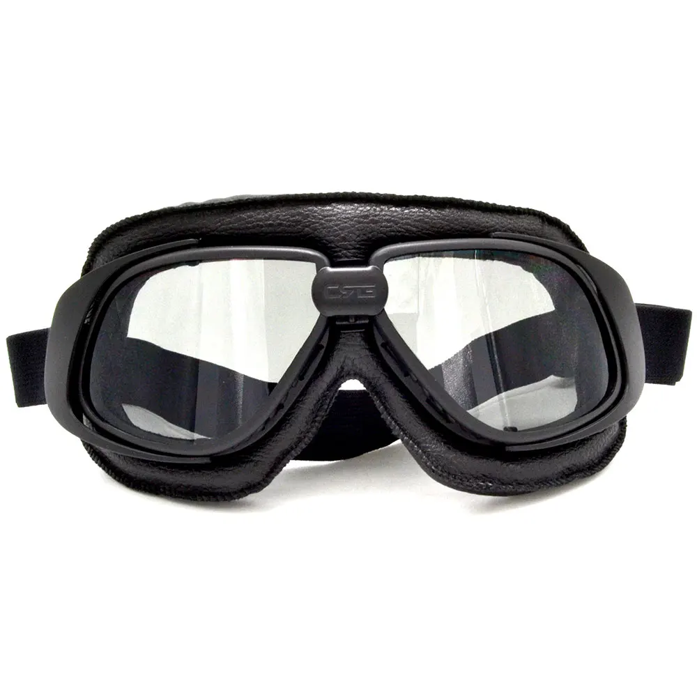 BJMOTO горячий One Piece Vintage очки цвет линз УФ мотоцикл Goggle Для Harley googles мотоцикл - Цвет: Smoke Goggles