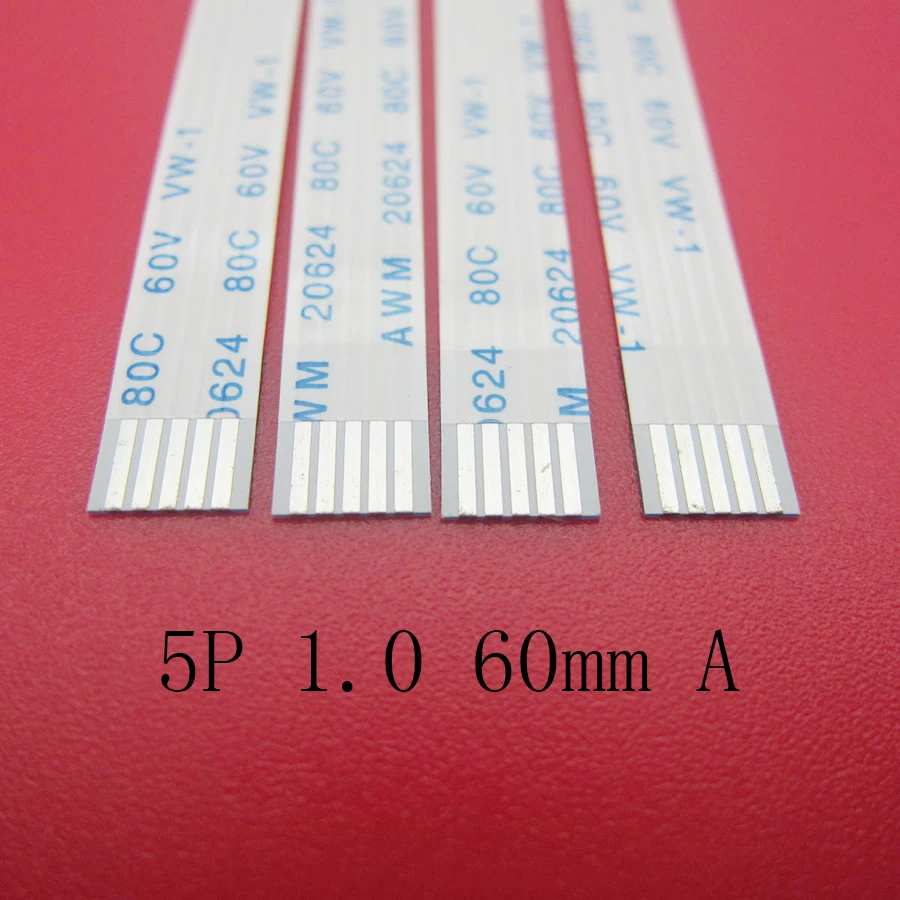 

30pcs/lot 5pin New FFC FPC flat flexible cable 1.0mm pitch 5 pin A Forward Length 60mm Width 5.8mm 5p Ribbon Flex Cable