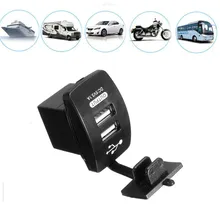 Dual Car Cigarette Lighter Socket Charger Power Adapter USB Splitter 12V Travel for Motorbike/ Boat/ Caravans