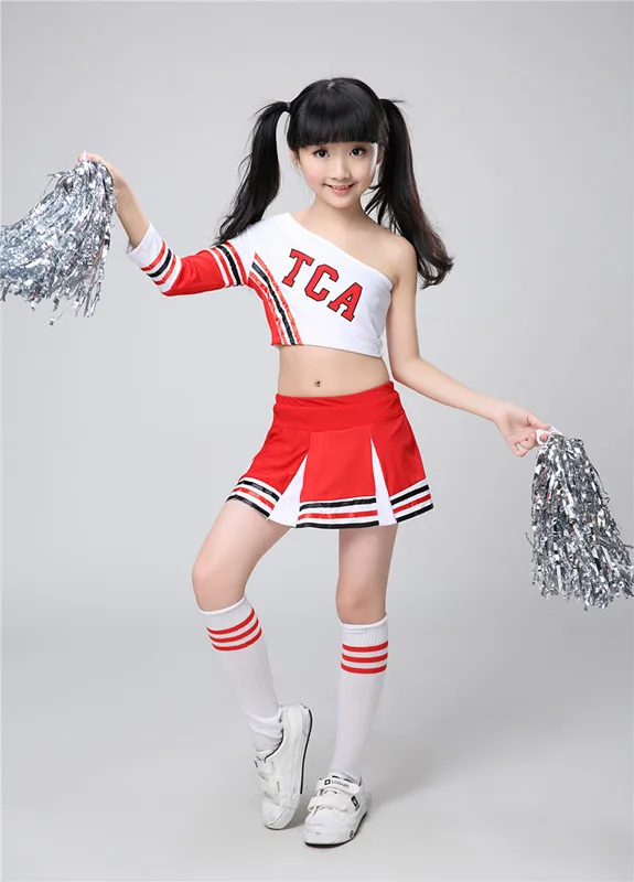 Детский костюм черлидера детская форма для танцев из полиэстера|child cheerleading