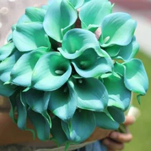 Синий белый Калла свадебное для невесты подружки невесты цветок Свадебный букет из искусственных цветов розы Букет Кристалл Свадебные букеты