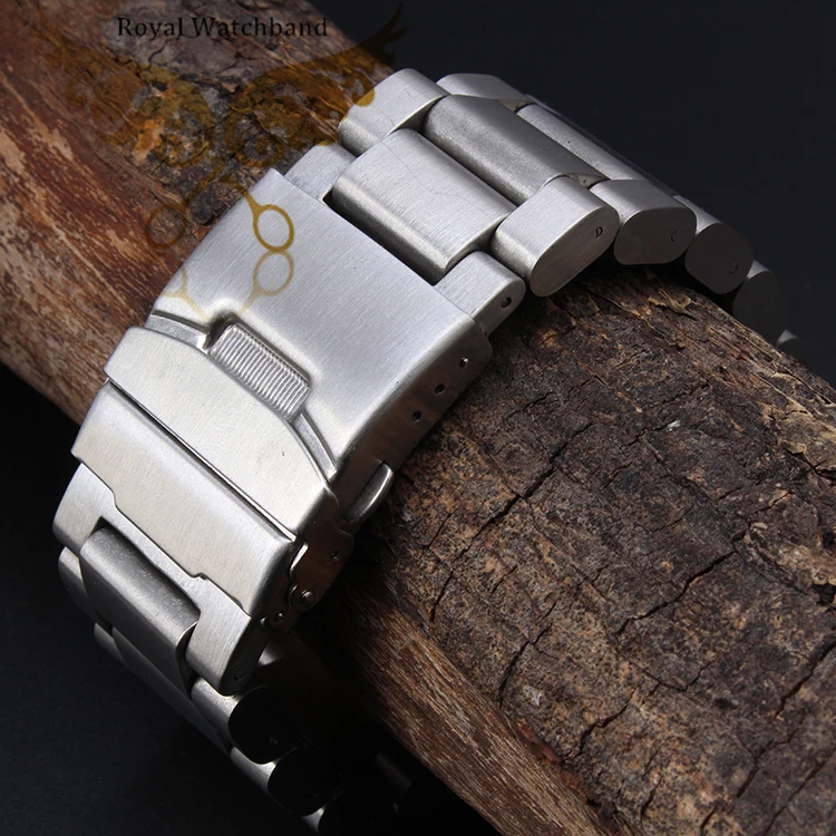 22mm 24mm 26mm New Mens high Brushed Heavy Pure Solid 316L Stainless Steel Watch BANDS Bracelets