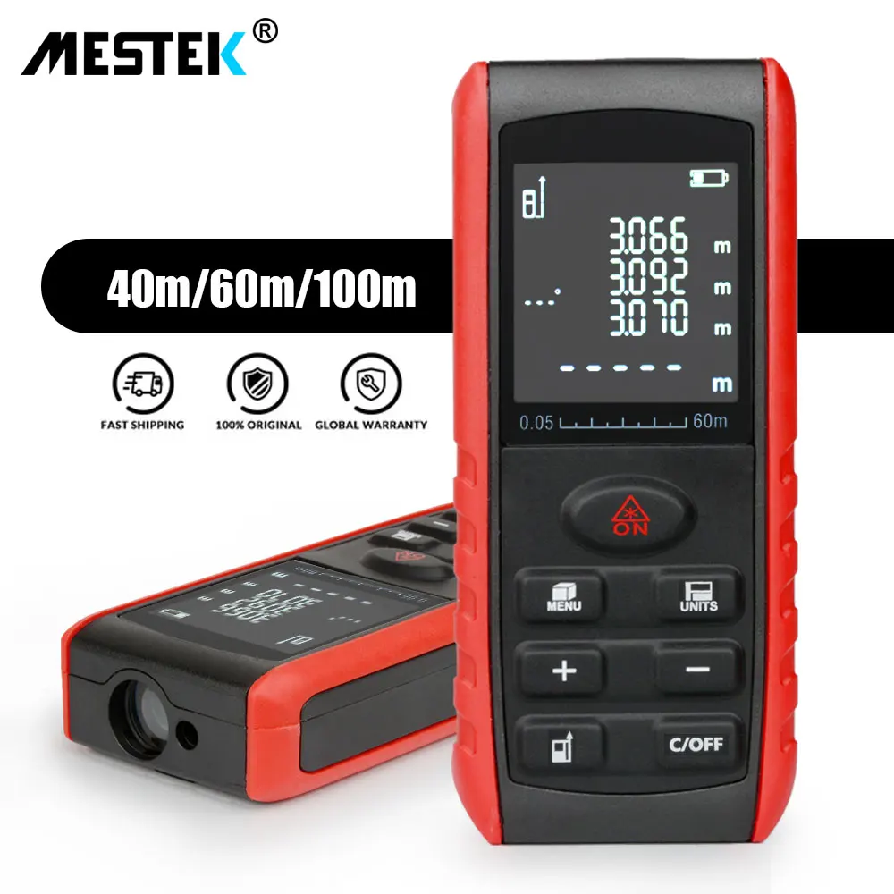 Acheter MESTEK télémètre laser 40M 60M 80M 100M télémètre trena laser ruban télémètre construire mesure dispositif règle outil de test