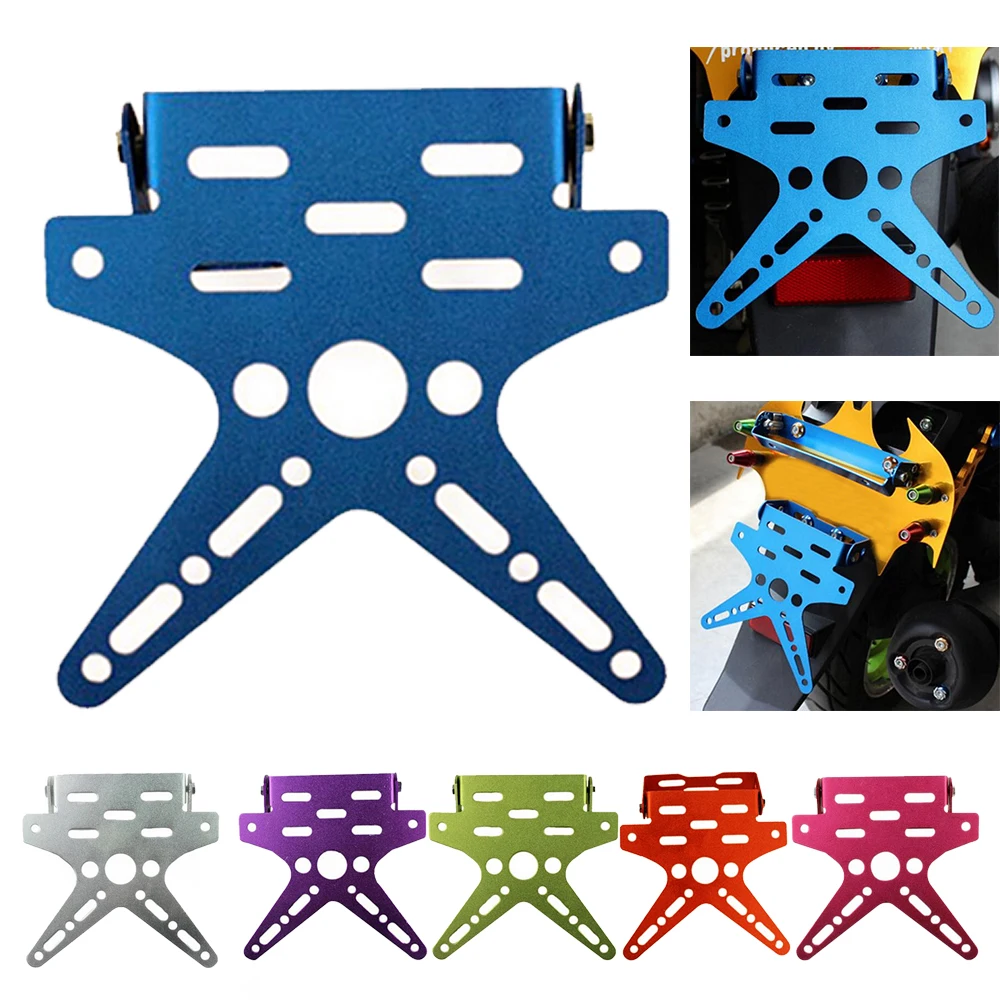 

Universal Motorcycle Number License Plate Mount Holder Adjustable Aluminum alloy Registration Number Plate Bracket Cover Kit