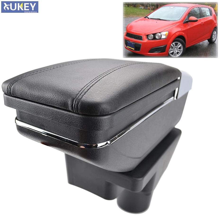 Armrest Box For Chevrolet Sonic//Aveo 2012-2018 Console Case With 9 USB Arm Rest
