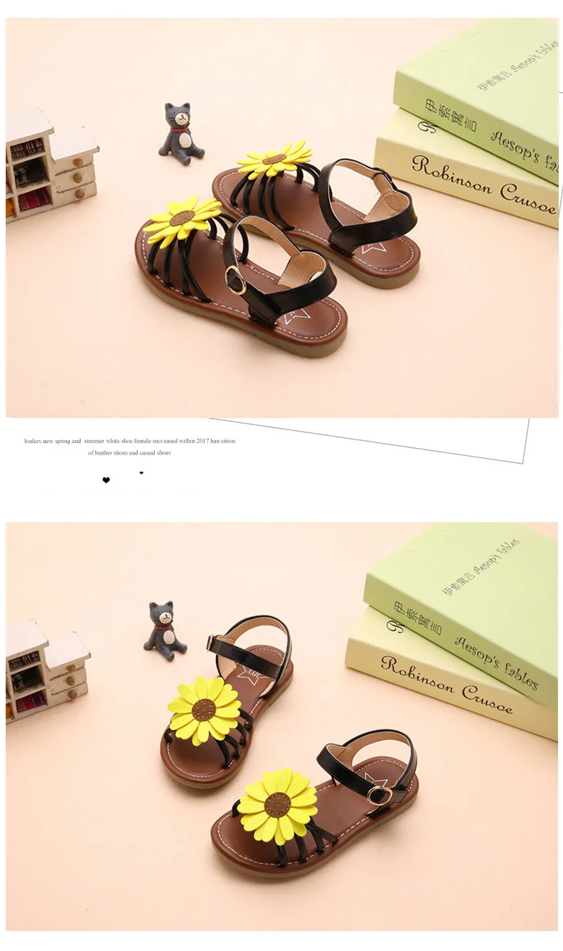 Sapatos para Meninas do Bebê Sandálias de Couro Cuzullaa Verão Crianças Flores Sapatos Princesa Gladiador Vestido pu Sol 10 Mamãe e Bebê