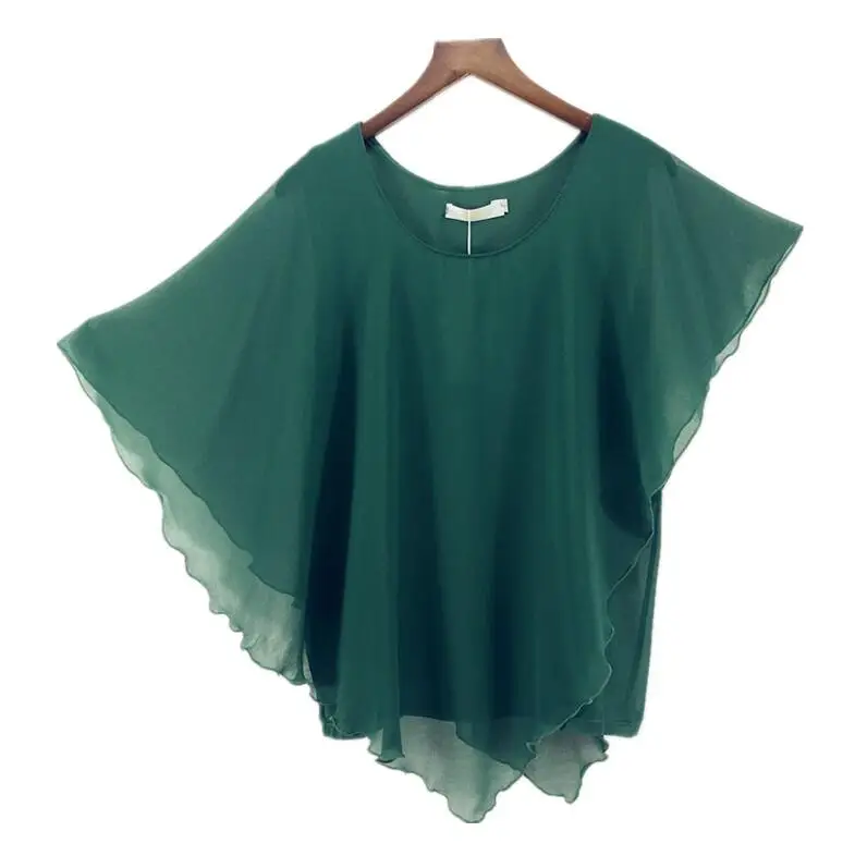 chiffon blusas camisas chiffon blusas, batwing manga