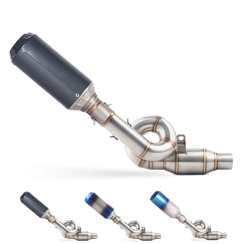 

Motorcycle Full System Exhaust Slip-On For kawasaki Z800 Z 800 Exhaust Muffler Escape Middle Mid Contact Pipe