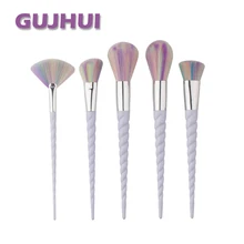 Best Deal New Fashion 5PCS White Handle Make Up Foundation Powder Eyeshadow Blush Cosmetic Concealer Brushes Beauty Tools Set