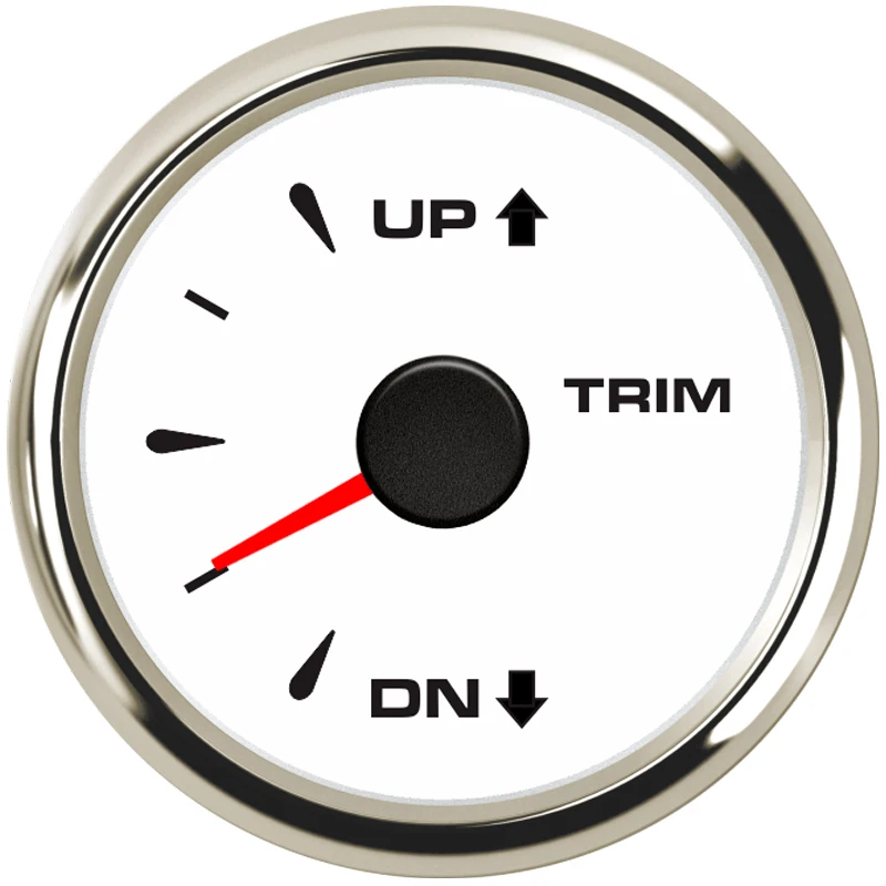 

8-color Backlight 52mm Universal Boat Trim Gauge Marine Trim Tilt Indicator 0-190ohm for Inboard Outboard Engine UP-DN 9-32V