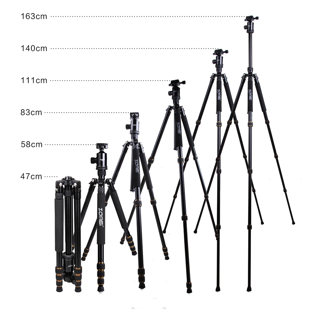  ZOMEI Z688 Professional Portable Camera Tripod Stand Monopod For DSLR Camera Digital Camera With Ba