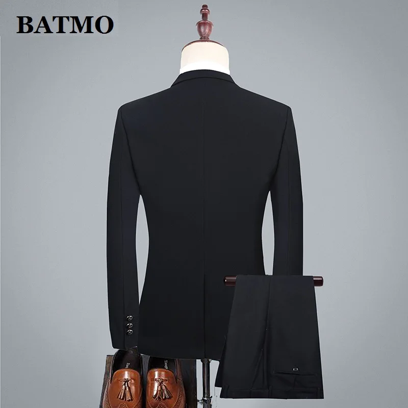 BATMO Новое поступление высококачественные Умные повседневные мужские пиджаки, черные костюмы, мужское свадебное платье, большие размеры CS1512