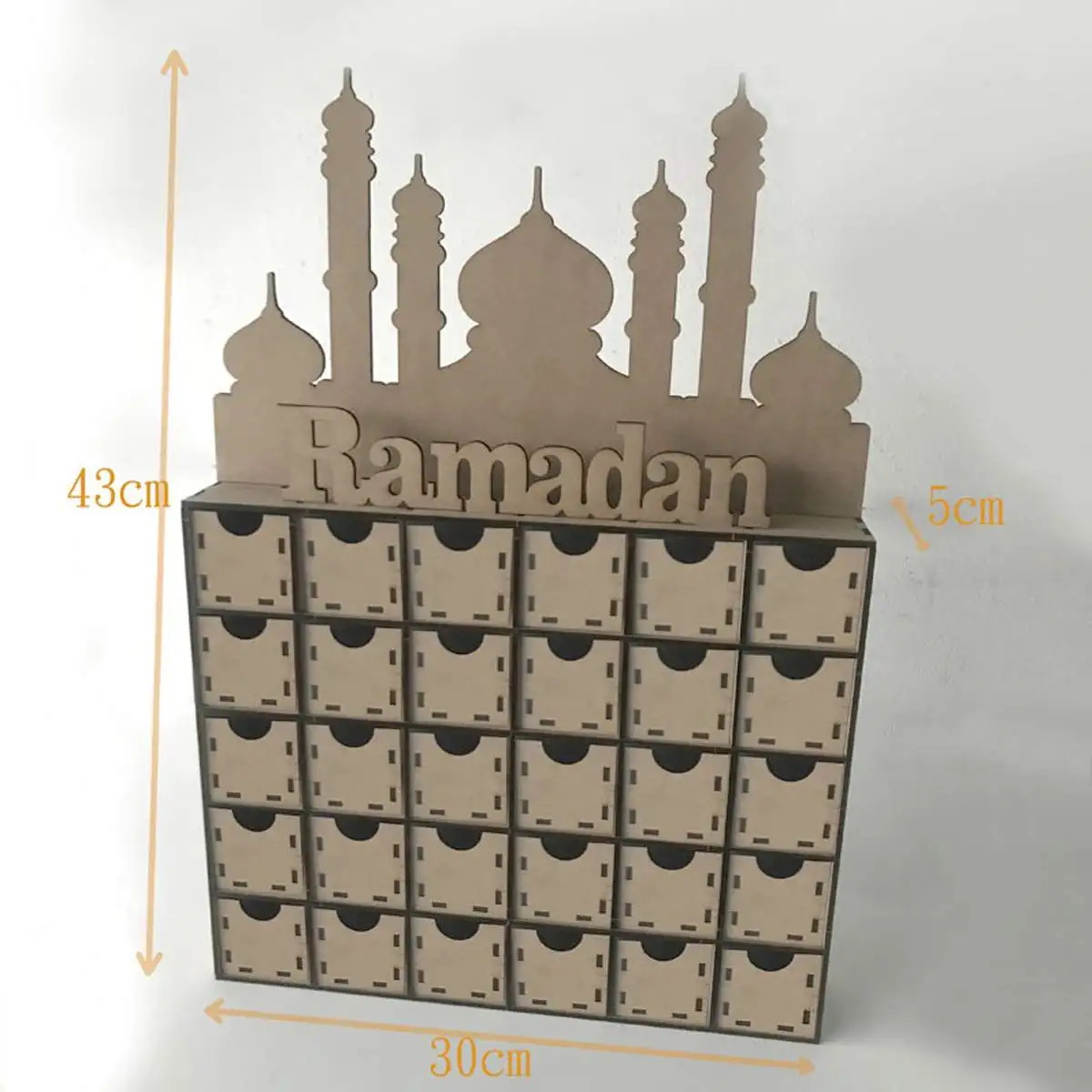 1 комплект Eid Mubarak Рамадан деревянные домашние вечерние декоративное украшение доска для сообщений календарь хранения Мусульманский Исламский подарок стол DIY