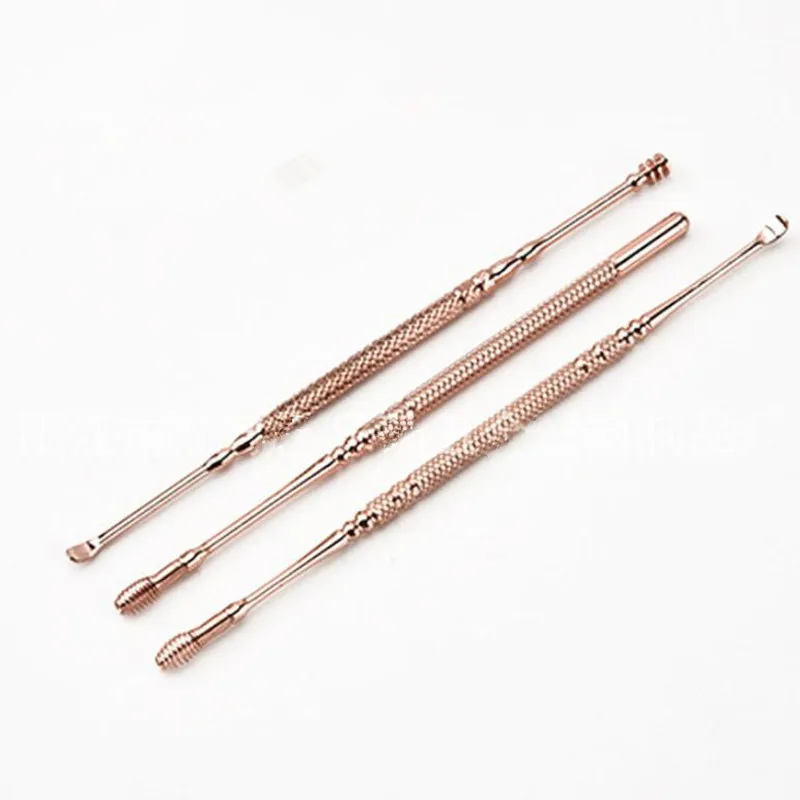 

Stainless Steel Ear Pick Double-ended Earpick Ear Wax Curette Remover Ear Cleaner Spoon Spiral Ear Clean Tool Health Care