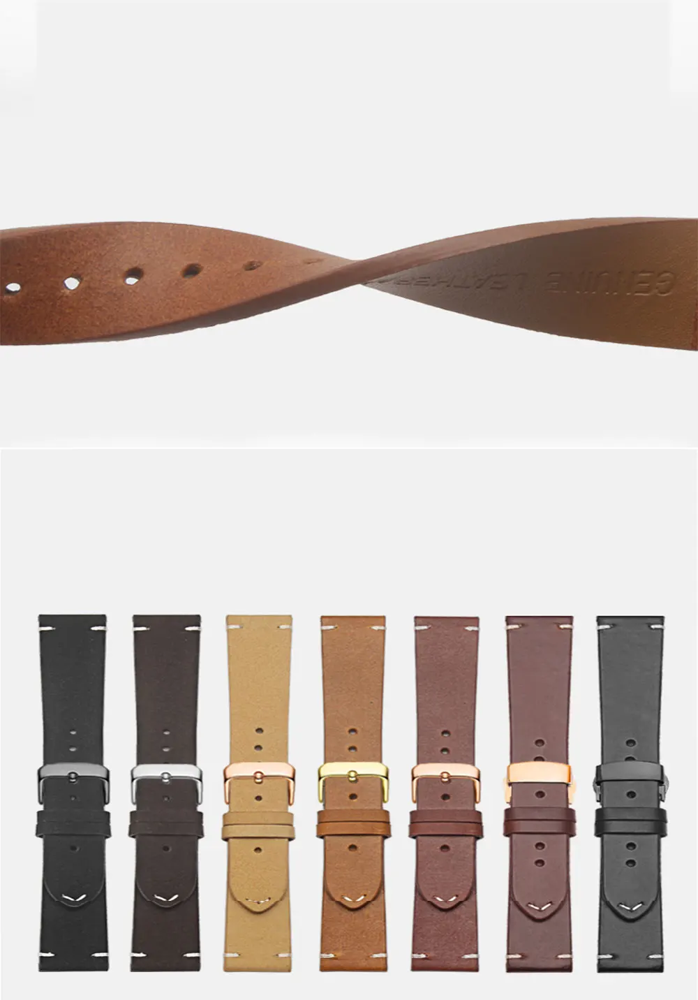 18 мм 20 мм 22 мм полированная вручную натуральная кожа сменный ремешок для наручных часов ремешок для Ticwatch pro/E2/C2/S2 кожаный ремешок для часов