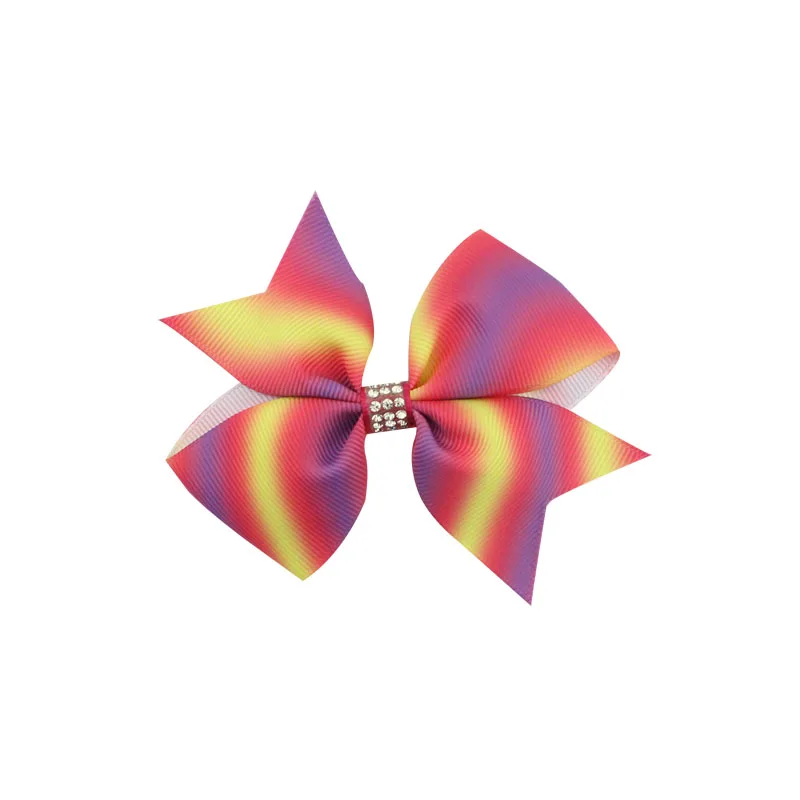Colors Solid Grosgrain Ribbon Bows Clips Hairpin Girl's hair bows Boutique Hair Clip For Girls Stripe Knot  Bow Kids  Headware Kids Hair Accessories (2)