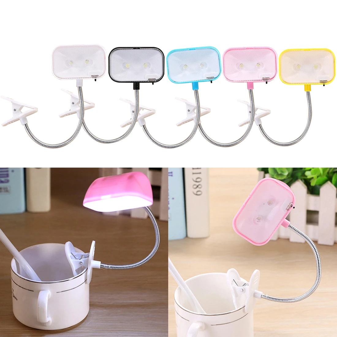 

LED Reading Light Flexible Originality Clip-on Night Eye Protection LED Book Lamp Book Light For Readers 5 Colors