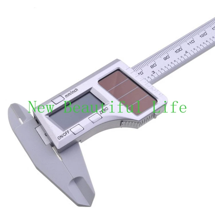 Цифровой штангенциркуль с питанием от солнечной энергии 150 мм 6 дюймов из углеродного волокна, композитный штангенциркуль, микрометр, штангенциркуль