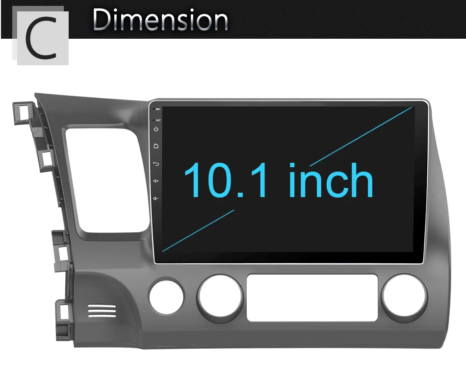 Flash Deal Eunavi 4G+32G Android 9.0 4G Car Radio Multimedia Video Player Navigation GPS For Honda Civic 2006-2011 2 din dvd raido PX6 25