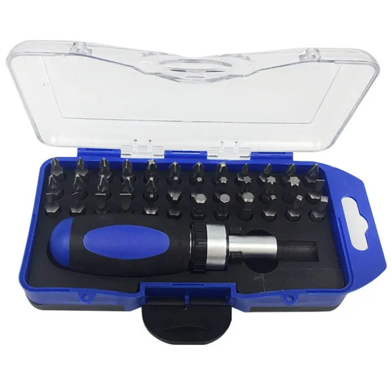 Ratcheting Screwdriver Set 38 PCS Precision Bits with Ratchet Handle CRV Tool | Инструменты
