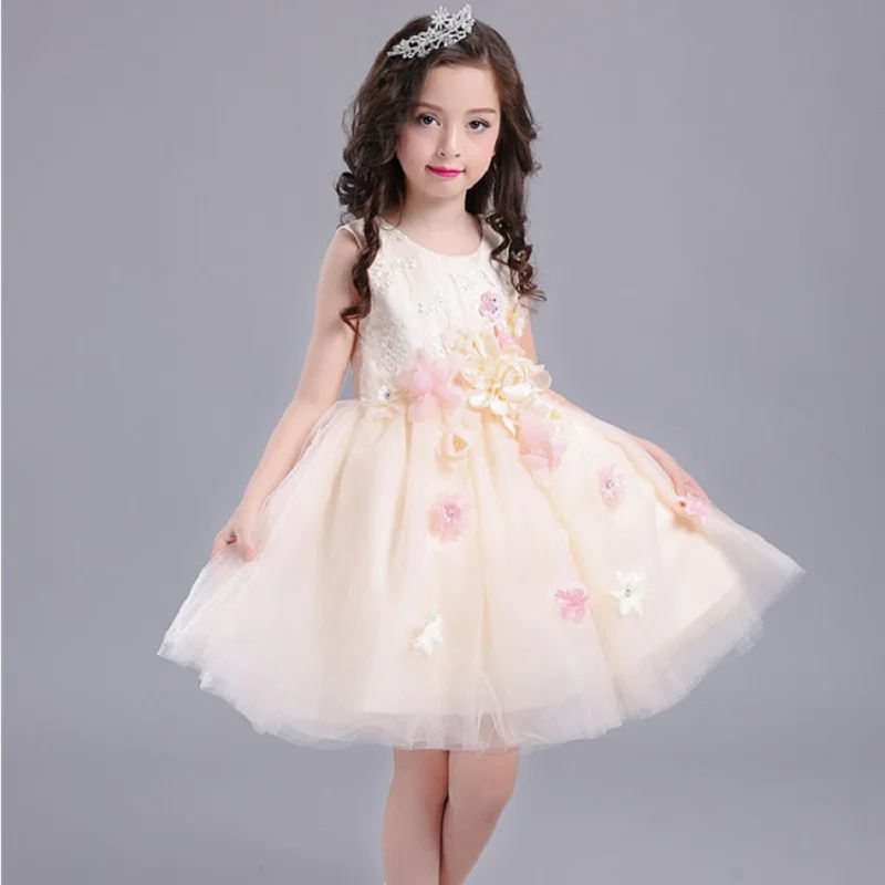 

Summer 2017 New Girl Dress Baby Princess Dresses Flower Girls Dresses For Party And Wedding Kids children Clothing 4 6 8 10 year