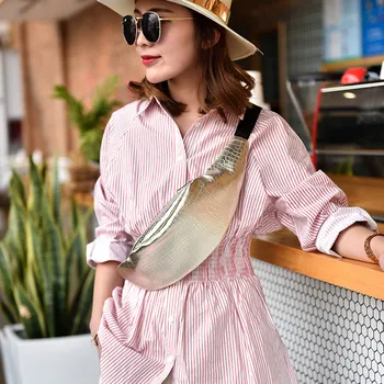 

Xiniu Fashion Women Crocodile Pattern fanny pack pu Leather Travel Phone Belt Bag Pouch Waist Bags Money Hip Pack Chest Bag