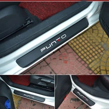 Car Door Sill Protector Sticker Carbon Fiber Vinyl Sticker For Fiat Punto