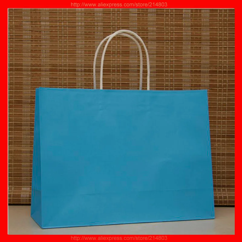 (100pcs/lot) size W32xH26xD12cm custom logo gift bag paper