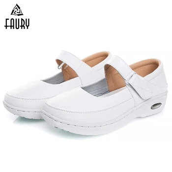 

Nurse Shoes White Slope With Soft Bottom 2019 New female Non-slip summer Breathable Hospital Nurse Doctor Medical Accessories