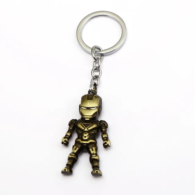 Movie Iron Man Keychain Metal Pendant Ironman Key Chain Ring Super Hero