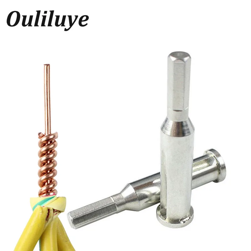 

2.5/4 Square Parallel Electrical Cable Quick Connector Universal Wire Twisting Tool Fast Stripping Stripper Twister Metal Drill