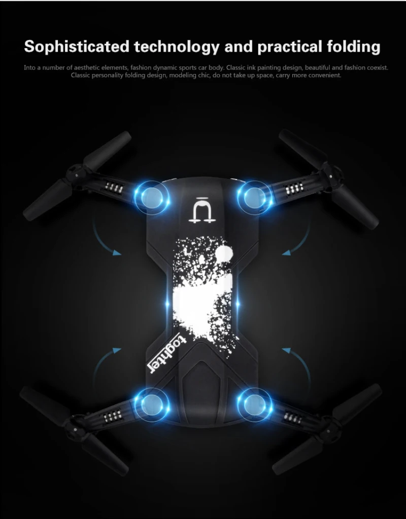 Четвертое поколение, профессиональный wifi FPV складной Дрон с дистанционным управлением 2,4G 6CH Air фиксированная высота 720P камера RC Дрон вертолет