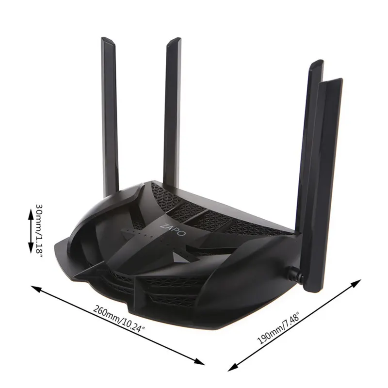  Zapo 1200Mbps Dual Band Usb Wireless Network Ac 2.4Ghz/5Ghz Gaming Router Intelligent Repeater