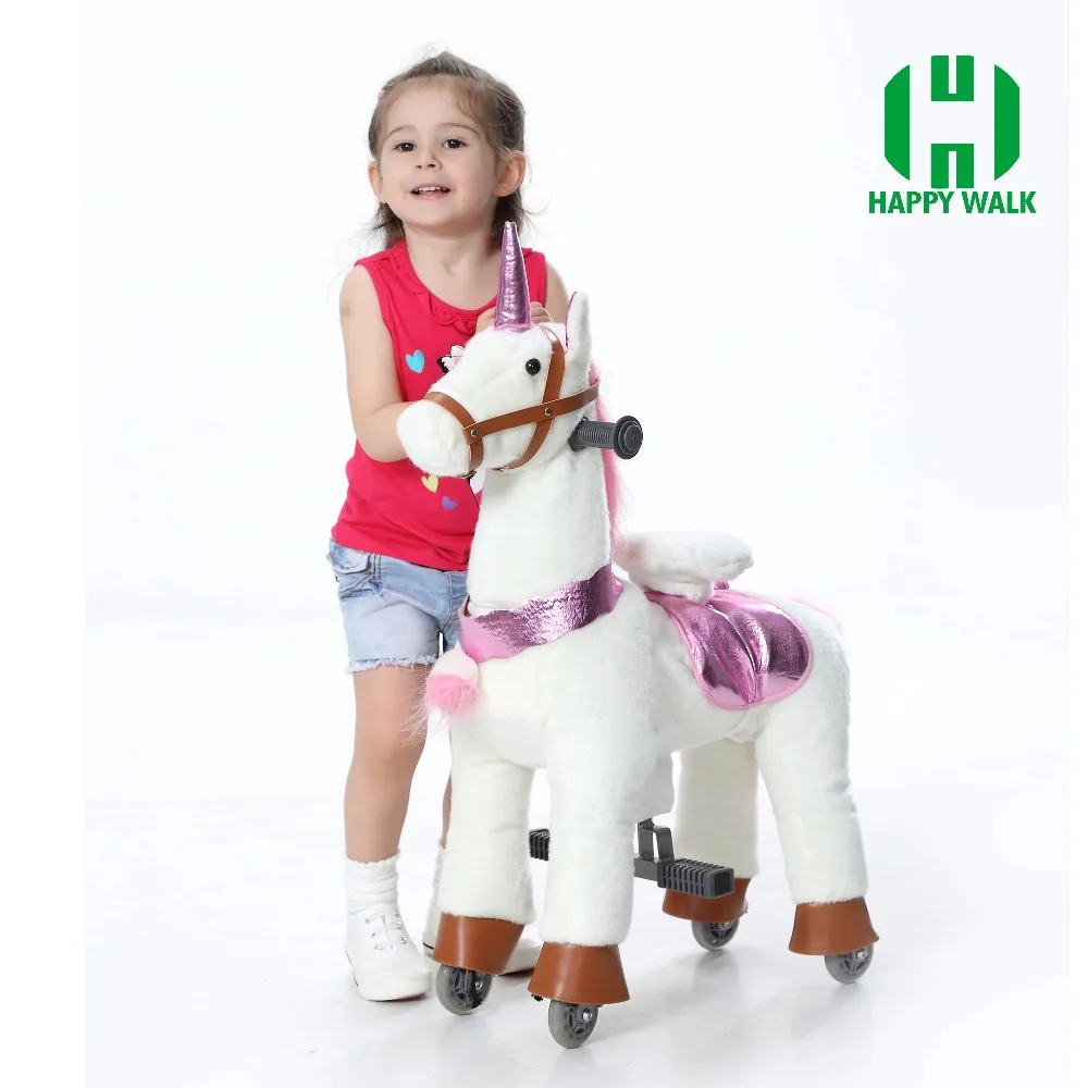 Аттракцион на лошадях игрушки для От 3 до 7 лет мальчиков и девочек дети милые раздвижные механические лошади животные кататься на скутере рождественские подарки Горячая распродажа
