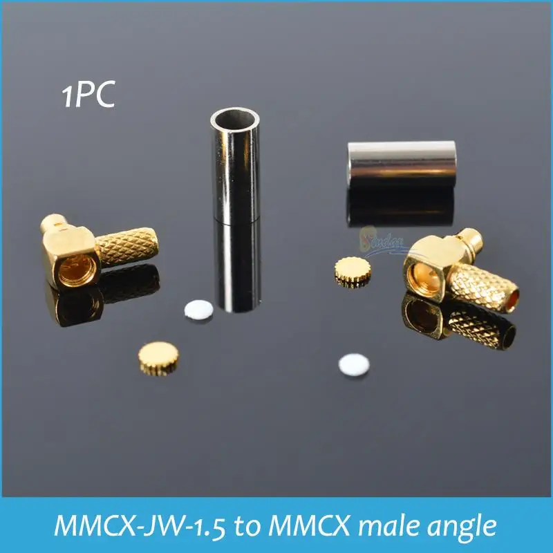 

Sindax RF Head With MMCX-JW-1.5 To MMCX Male Angle Outside Screw Hole Connector 1PCS