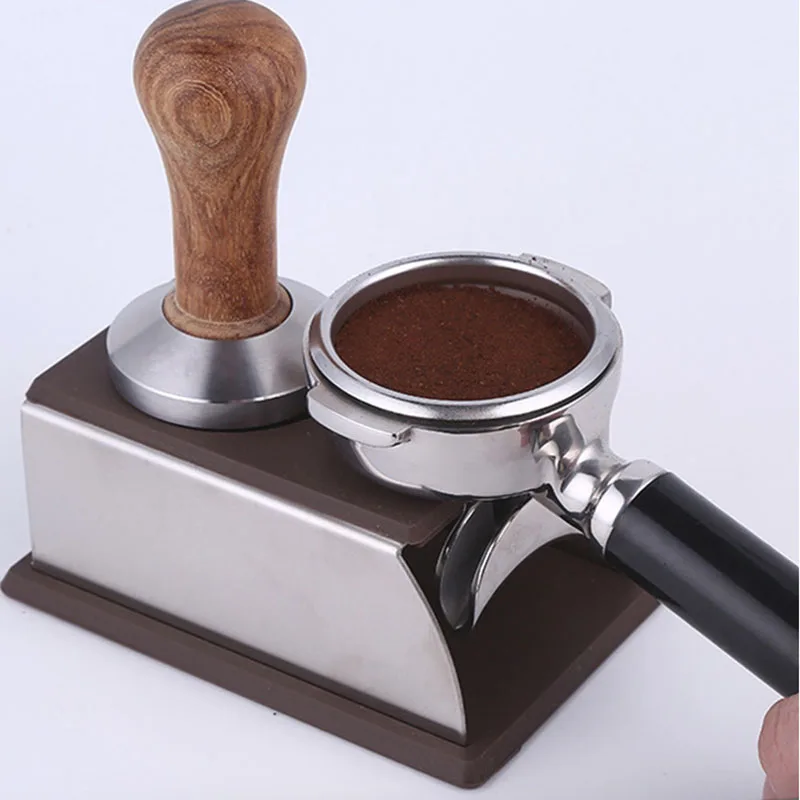 Stainless Steel Espresso Coffee Powder Press holder, tamper Rack