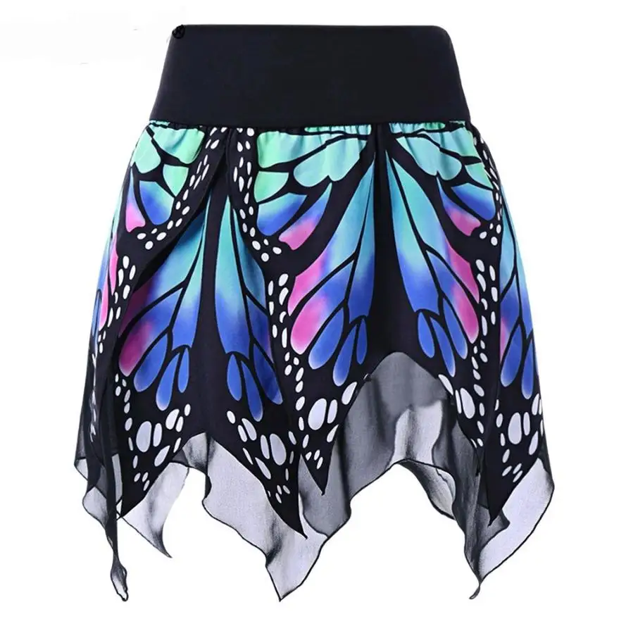 Womail Для женщин бабочка мода для девочек пикантные Высокая Талия Форма плиссированная юбка уличный стиль L30719