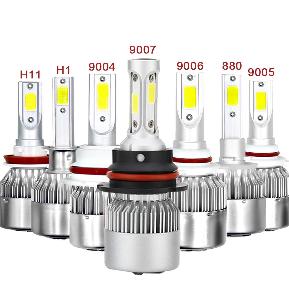 

H4 H7 Auto Car Headlight LED H11 H1 H3 9004 9005 9006 880 H27 72W High Low Beam Light Automobiles 12V Lamp white 6000K Bulb