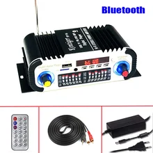 Kentiger HY-V6 Мини Bluetooth TF USB FM аудио усилитель DC 12 В Hi-Fi стерео мощность Amplificador с пультом дистанционного управления для автомобиля Home
