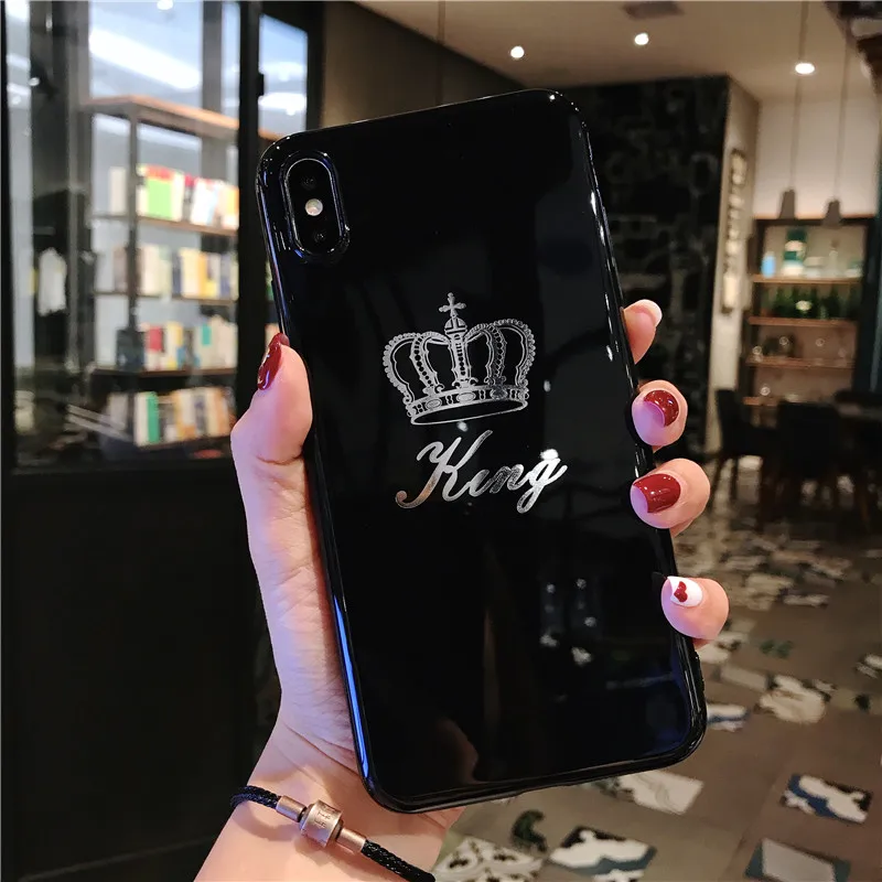 Ottwn Crown для iPhone 11 Pro Max 6 6s 7 8 Plus XR X XS Max силиконовый чехол для телефона с надписью King queen чехол s мягкая задняя крышка из ТПУ - Цвет: 2098