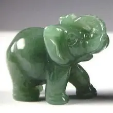 Зелёный авантюрин нефрит камень тяга Счастливый Слон фэн-шуй Статуя