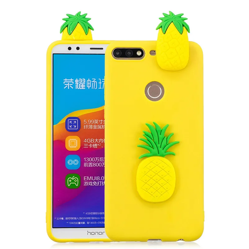 Милый мягкий силиконовый чехол для Huawei Y7 2018/Y7 Prime 2018 с 3D изображением мороженого
