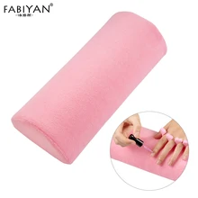 Nail Art ручная Подушка половинная колонна Дизайн Лак Держатель отдых Мягкая фланелевая моющаяся Уход Салон маникюрные инструменты случайный цвет