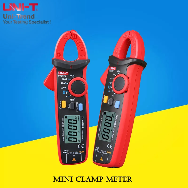 UNI T UT210A/UT210B/UT210C/UT210D/UT210E мини клещи Автоматический амперметр