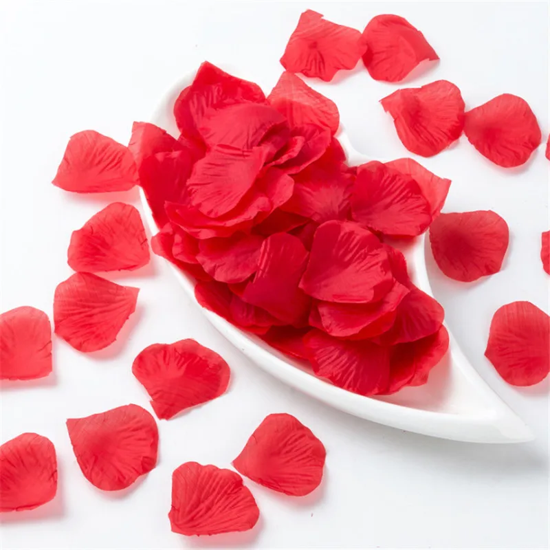 

500pcs Red Rose Petals Confetti Wedding Throwing Petals Artificial Flowers Wedding Event Party Decoration Supplies