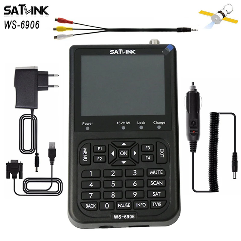 

Original Hot Satlink WS-6906 DVB-S 3.5 inch LCD DVB-S FTA Digital Satellite Signal meter satFind ws 6906 satellite Finder