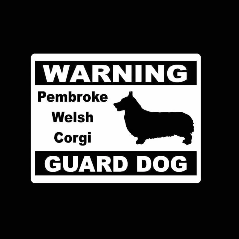 YJZT 15 см * 11 4 Pembroke Welsh Corgi Guard Dog Предупреждение Car наклейка черный/серебристый C2 3210|car